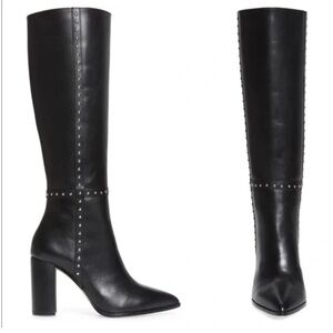 Paige Kelly Studded Leather Knee High Boot